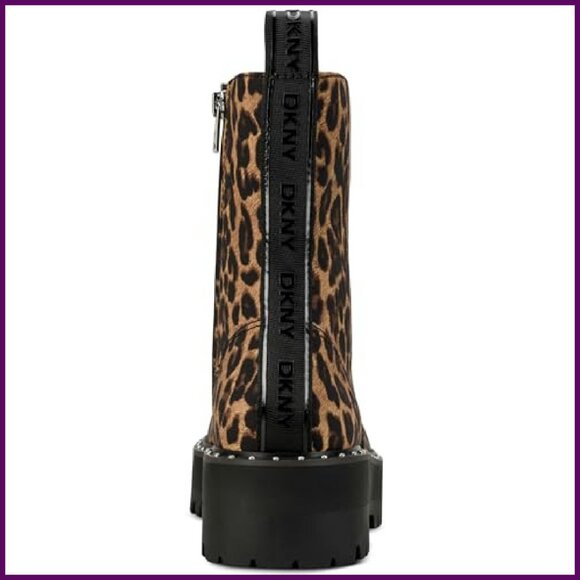 Lug Sole Lace Up Combat Boots Platform Heeled Ankle Boots - Picture 4 of 6